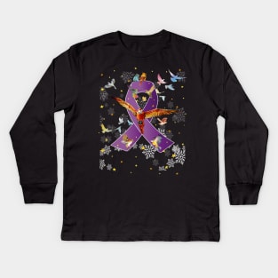 HIV Birds Symbol Costume Gift Kids Long Sleeve T-Shirt